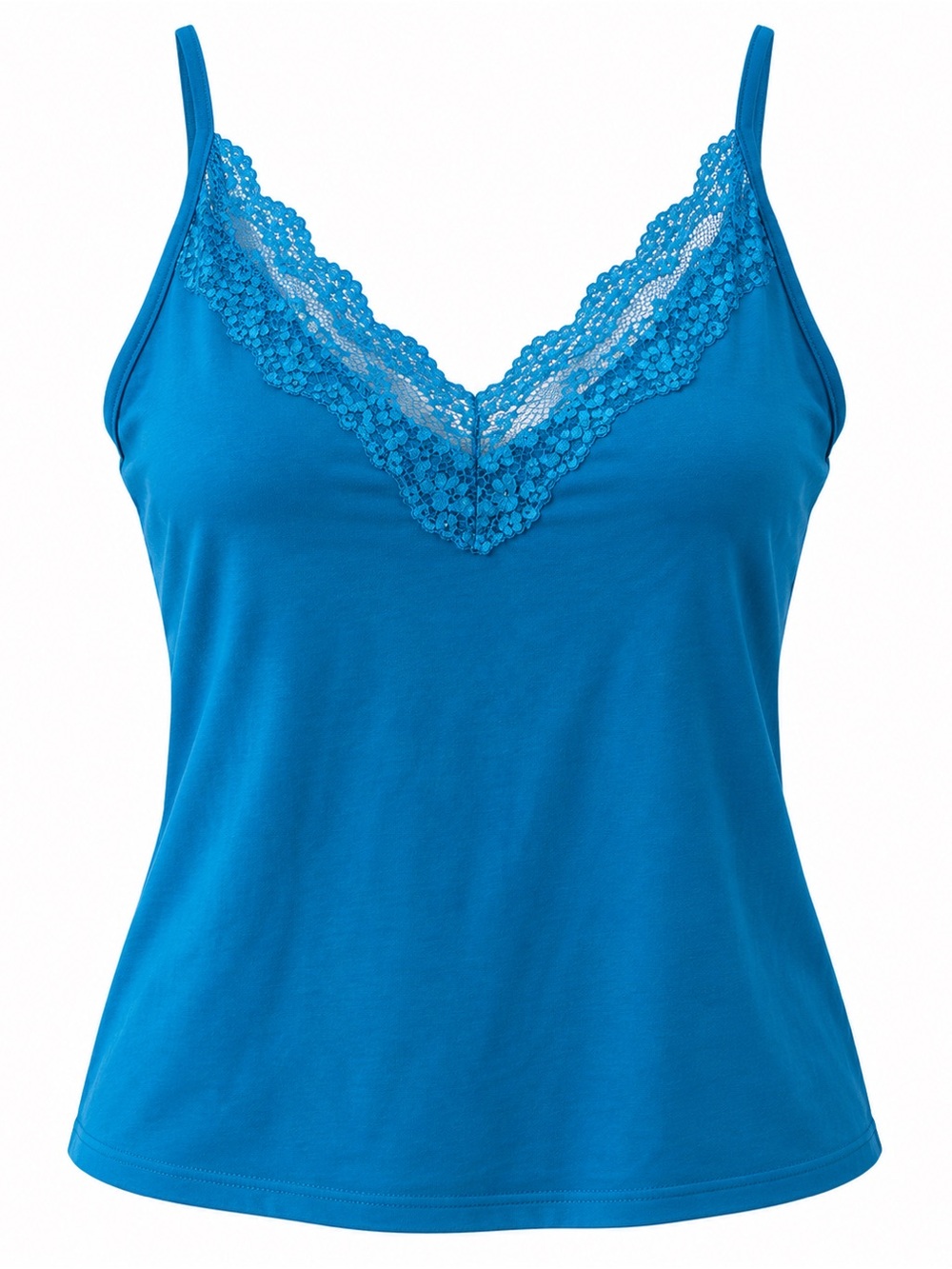 Reitmans Teal Lace-Trim Camisole Y2K Blue Small